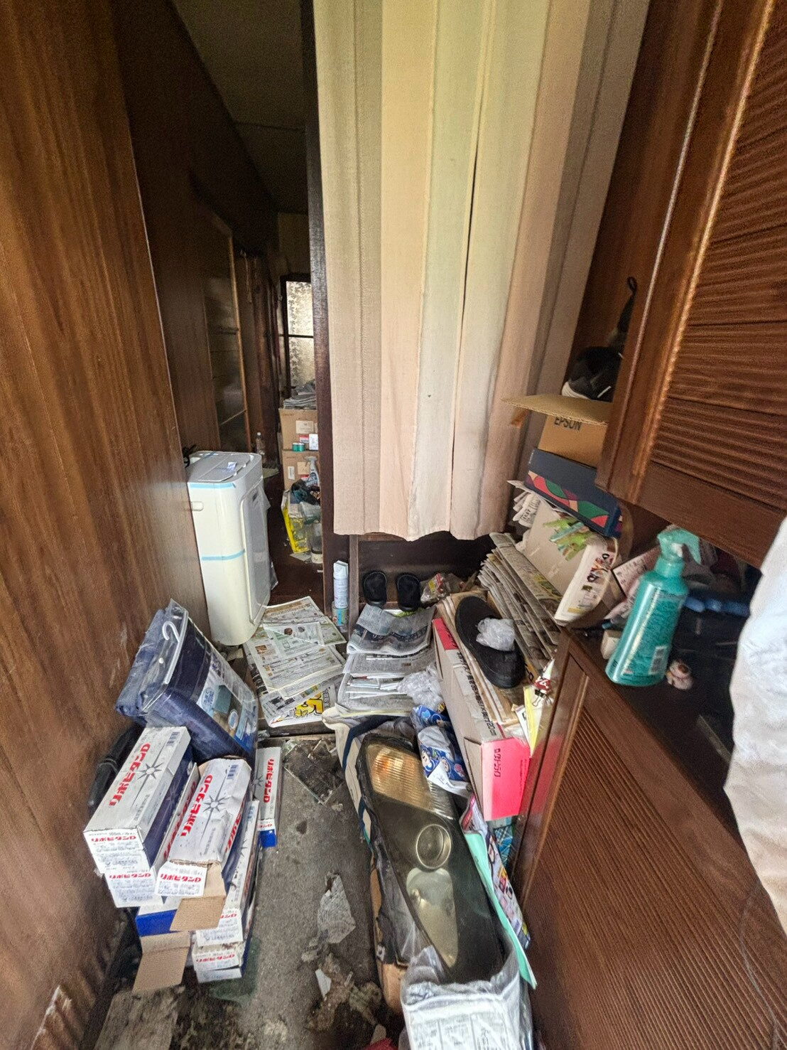 冠水被害の片づけ - 名古屋市守山区・作業前